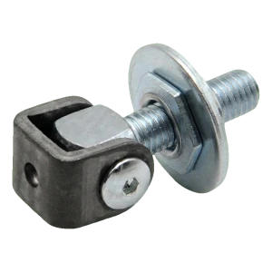 Bisagra regulable PSG para soldar M12 galvanizada con oreja negra