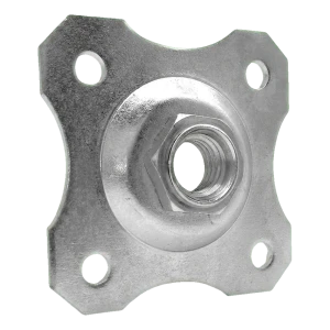 Escudo decorativo 100x100 mm para bisagra regulable M20 – galvanizado