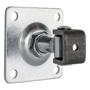 Bisagra regulable PSG para puertas M18 con placa 80×80 mm galvanizada