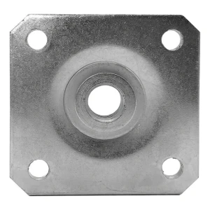 PSG Placa de montaje 80×80×3 mm para bisagra regulable M16 – galvanizada