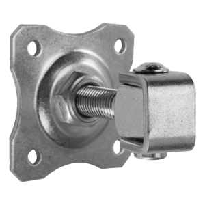 Bisagra regulable para puerta con placa decorativa M16 80×80 mm acero galvanizado