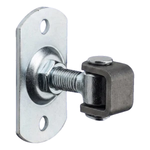 Bisagra regulable de puerta M16 con placa rectangular 100×55×4 mm