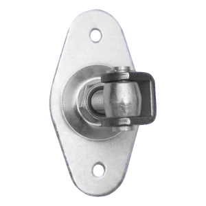 Bisagra regulable para puertas con escudete ovalado M20 160×85 mm – acero galvanizado