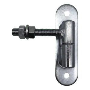 PSG bisagra ajustable torneada ø 27 M16 con placa 180×50 mm y bola