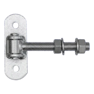 Bisagra regulable para puertas M16 con placa 115×40 mm – galvanizada