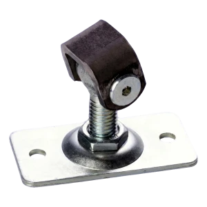 Bisagra regulable para portilla con placa rectangular M12 75×38 mm acero galvanizado