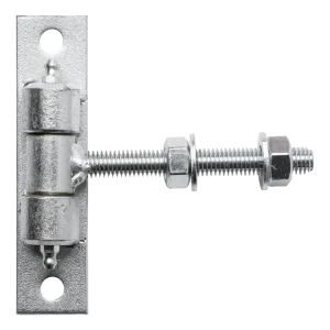 Bisagra regulable para puertas M12 galvanizada – placa 130×30 mm