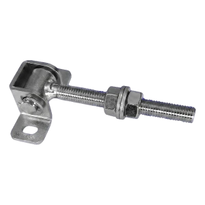 Bisagra regulable de puerta M12 plegada L-115 de acero