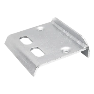 Tope para puerta de doble hoja con orificios para cerrojo – galvanizado 97 mm