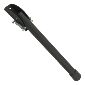 Tope de puerta de acero negro 320 mm – soporte con resorte para puertas y portones