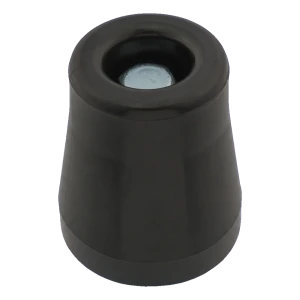 Tope de puerta de goma atornillable negro ø49 mm – grande