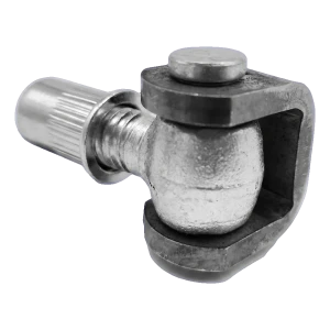 Bisagra ajustable para puertas M12 con tuerca remachable – acero galvanizado