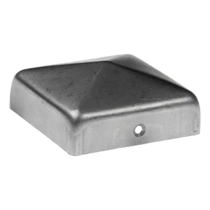 Tejadillo sobresaliente de acero galvanizado para poste de valla de 160×160 mm