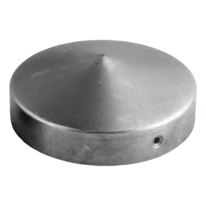 Capuchón de acero redondo para poste de valla FI 42 mm – en bruto