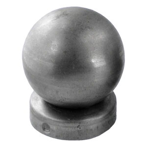Remate para valla de acero para poste Ø 60 mm con bola decorativa Ø 80 mm