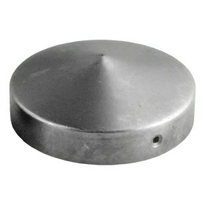 Capuchón de acero redondo para poste de valla Ø 77 mm – en bruto