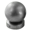 Capuchón de valla de acero para poste Ø 48 mm con bola decorativa Ø 60 mm 001-591 (1)
