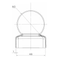 Capuchón de valla de acero para poste Ø 48 mm con bola decorativa Ø 60 mm 001-591 (2)