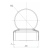 Capuchón de valla de acero para poste Ø 48 mm con bola decorativa Ø 60 mm 001-591 (2)