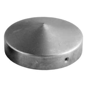 Capuchón de acero redondo para poste de valla Ø 80 mm – en bruto