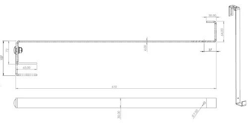 Gancho de Tejado S610 Ajustable para tejados inclinados PV-08-30 (2)