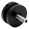 Fijación puntual para vidrio 8-17,52 mm fi 50/8/M10x50 AISI 304 sistema plano negro 000-505 (2)