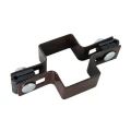 Abrazadera intermedia para paneles de valla 40x60 marrón GPV-700-05 (1)