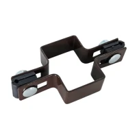 Abrazadera intermedia para paneles de vallado 60x40 marrón