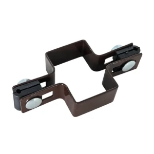 Abrazadera intermedia para paneles de vallado 60x40 marrón