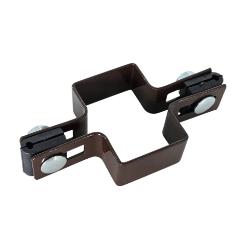 Abrazadera intermedia para paneles de valla 40x60 marrón GPV-700-05 (1)
