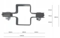 Abrazadera intermedia para paneles de valla 40x60 marrón GPV-700-05 (3)
