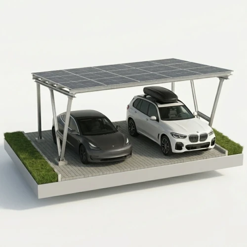 Cobertizo fotovoltaico VICA para 2 vehículos SOLO Carport GPV-105-02 (1)