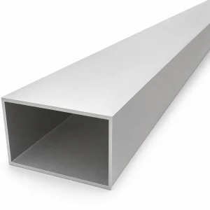 Tubo rectangular de aluminio 50×80×2 mm – perfil cerrado EN AW-6060, L=2000 mm