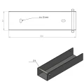 Perfil angular conector para soporte de murete 300x55 galvanizado GPV-700-49 (3)