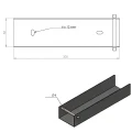 Perfil C conector soporte para zócalo 300x50 galvanizado GPV-700-54 (3)