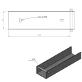 Perfil en C conector soporte para zócalo 200x50 galvanizado GPV-700-34 (3)