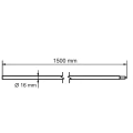 Electrodo de tierra plegable con cono Morse fi 16 x 1500 mm – acero galvanizado en caliente 001-774 (2)
