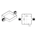 Abrazadera intermedia para paneles de vallado 100x100 mm grafito 000-780 (4)