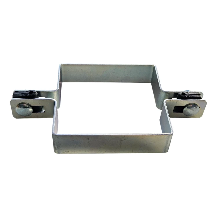 Abrazadera intermedia para paneles de vallado 100x100 mm galvanizada 000-777 (2)