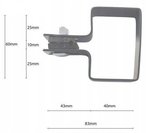 Abrazadera para paneles de valla terminal 60x40 antracita grafito GPV-700-11 (3)