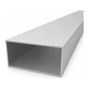 Tubo rectangular de aluminio 50×100×2 mm – perfil cerrado EN AW-6060 L=2000 mm