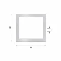 Tubo rectangular de aluminio 25×100×2 mm – perfil cerrado EN AW-6060, L=2000 mm 001-855 (2)