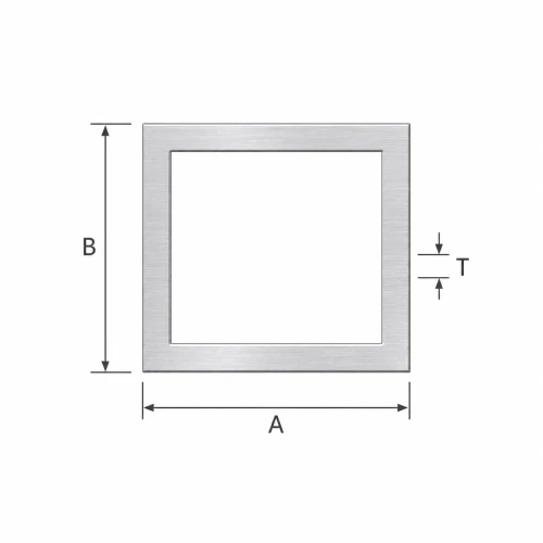 Tubo rectangular de aluminio 25×100×2 mm – perfil cerrado EN AW-6060, L=2000 mm 001-855 (2)