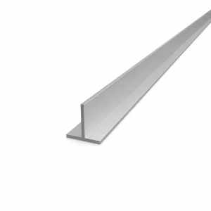 Perfil T de aluminio 25×25×2 mm – perfil en T EN AW-6060, L=2000 mm