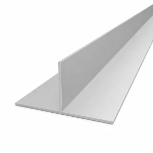 Perfil en T de aluminio EN AW-6060 – perfil T 100×50×2 mm, longitud 2000 mm