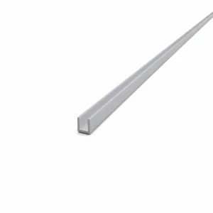 Correa de aluminio EN AW-6060 perfil C/U 8×8×1 mm, longitud 2000 mm