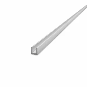 Perfil en C/U de aluminio 10×10×1,5 mm – sección C/U, longitud 2000 mm, EN AW-6060