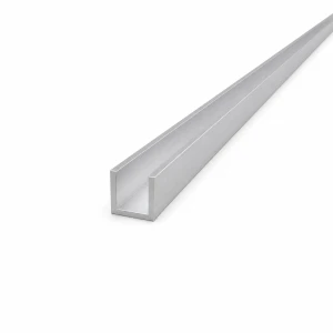 Perfil en U aluminio 18×18×2 mm – perfil C/U EN AW-6060 longitud 2000 mm