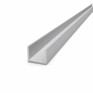 Correa de aluminio 30×20×2 mm – perfil C/U longitud 2000 mm
