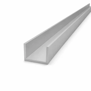 Correa de aluminio 40×25×3 mm – perfil abierto C/U, longitud 2000 mm